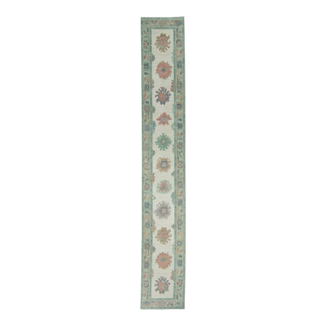 Turkish Oushak Runner Rug 2'10" x 18'9" #17405 For Sale