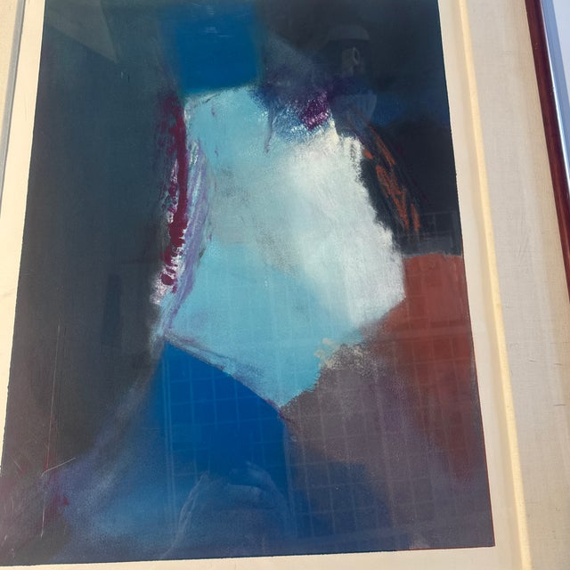 Abstract Large Original Ed Emerson Abstract Watercolor Painting – 33" X 27" Gallery Framed (Winn Devón) For Sale - Image 3 of 9