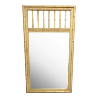 Mid 20th Century Hollywood Regency Shangri La Faux Bamboo Mirror by Dixie For Sale