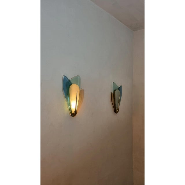 Large Wall Sconces by Max Ingrand for Fontana Arte, 1955, Set of 2 For Sale - Image 6 of 9
