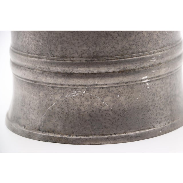 1775 Medieval Antique German Pewter Wine Jug For Sale - Image 9 of 12