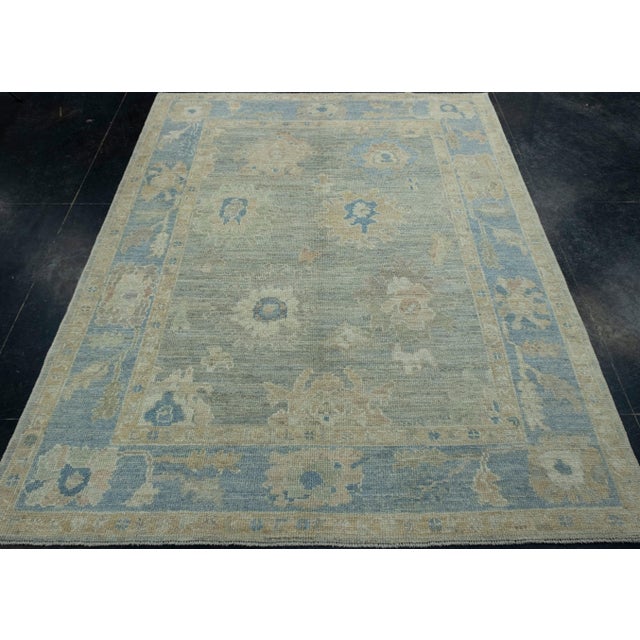 Turkish Oushak Rug 5'4" x 6'9" #17243 Explore a curated collection of hallway runners, wool rugs, and handmade...