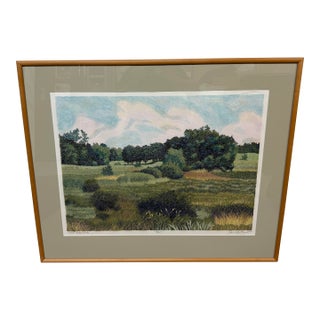 Gordon Mortensen "West Baker Park 1977" LTD Edition 13/125 Woodcut Original Print For Sale