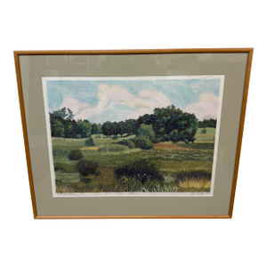 Gordon Mortensen "West Baker Park 1977" Woodcut Original, Signed
