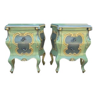 French Painted Bedside Chests of Drawers, 1920s, Set of 2 For Sale