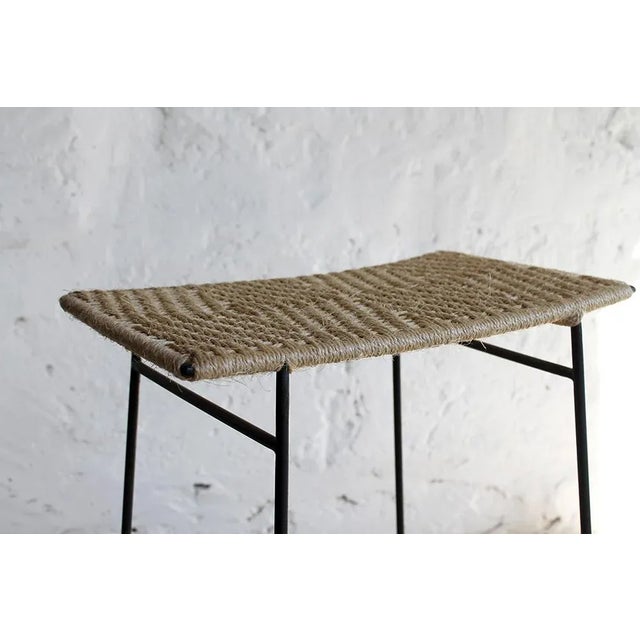 Contemporary SHIBUI Stool with Iron legs & Agave Seat Stool by 2monos for 2monos Studio For Sale - Image 3 of 7