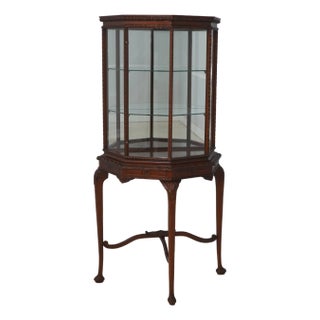 Maitland Smith Attributed Georgian Mahogany Curio Cabinet For Sale