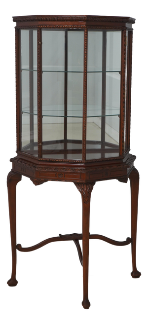 Maitland Smith Attributed Georgian Mahogany Curio Cabinet