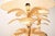 Cream Vintage Italian Brass Palm Tree Floor Lamps, 1970, Set of 2 For Sale - Image 8 of 11