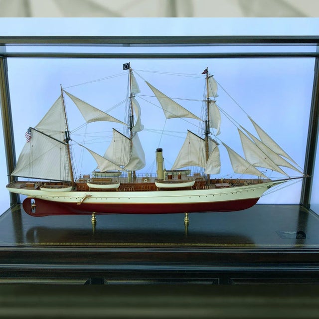 Museum Quality Model of American Steam Yacht Harvard For Sale - Image 10 of 12