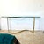 Metal Mid 20th Century Hollywood Regency Style Glass and Brass Console Table For Sale - Image 7 of 13