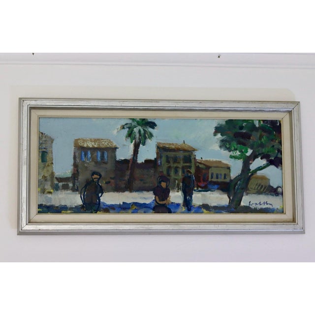 Bertil Wahlberg, Coastal Living, 1950s, Oil on Canvas, Framed For Sale - Image 4 of 7
