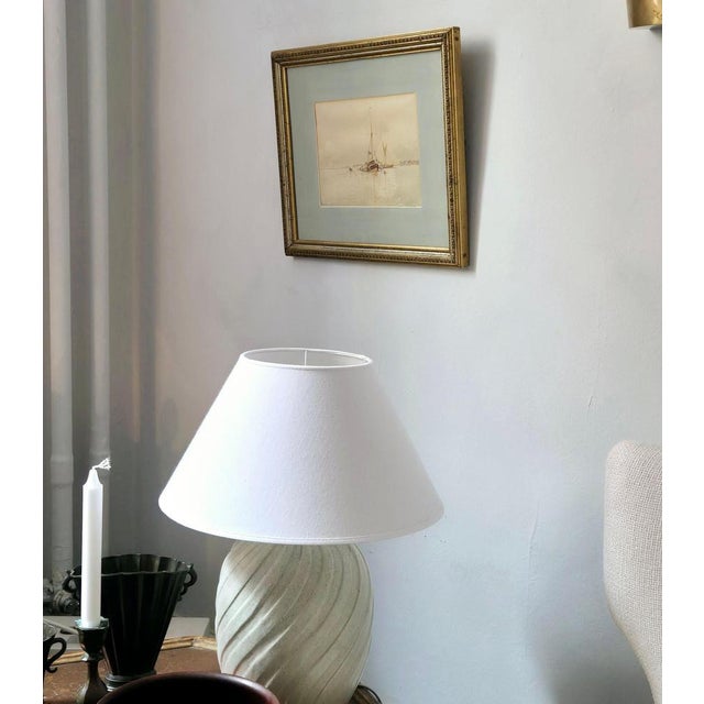 Paper Edoardo De Martino, Off the Isle of Wight, Watercolor, 1863, Framed For Sale - Image 7 of 18