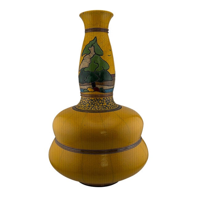 French Art Deco Studio Pottery Vase by Rosztti, Circa 1930s For Sale