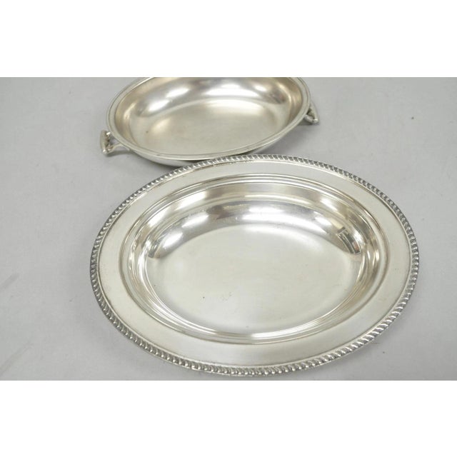 Vintage Modern Silver MFG Co Silver Plated Twin Handle Vegetable Serving Dish For Sale - Image 12 of 14