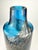 Glass Large Blue Glass Vase with Florida Decor by Heinrich Loffelhardt for Schott-Zwiesel, 1970 For Sale - Image 7 of 11