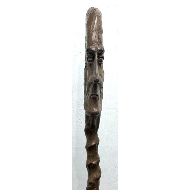 Giacometti School Bronze Male Figural Totem Sculpture, Museum Mounted, 20th C For Sale - Image 11 of 15