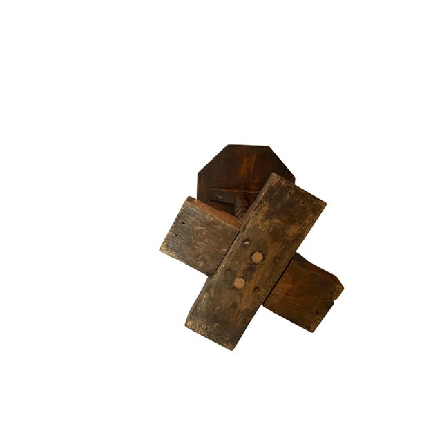 English William and Mary Oak Candlestand For Sale - Image 3 of 7