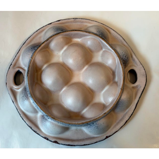 Vintage French Purple Escargot Plate For Sale - Image 4 of 4