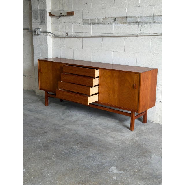 Wood Vintage Troeds Bjärnum Swedish Teak Sideboard Credenza Mid Century Modern Cabinet For Sale - Image 7 of 11