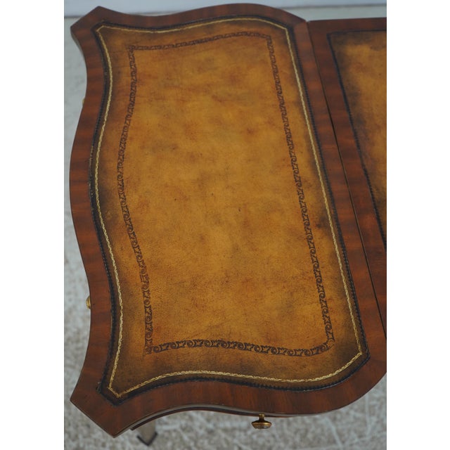 Maitland Smith Leather Top Games Table For Sale - Image 15 of 18
