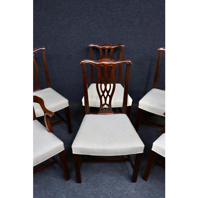 Chippendale Hickory Chair Co. Chippendale Style Mahogany Dining Chairs – Set of 6 For Sale - Image 3 of 16