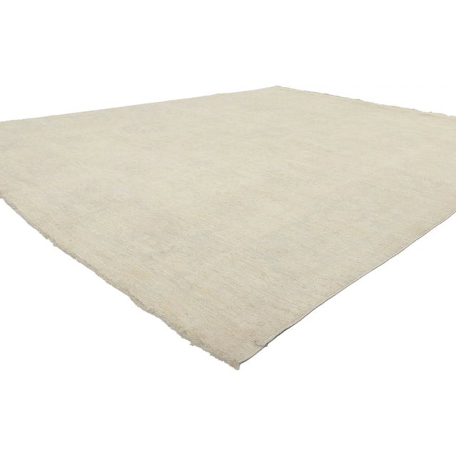 80974 Neutral Muted Oushak Rug, 07'01 x 09'02. Emanating timeless style and nostalgic charm with neutral hues, this hand...
