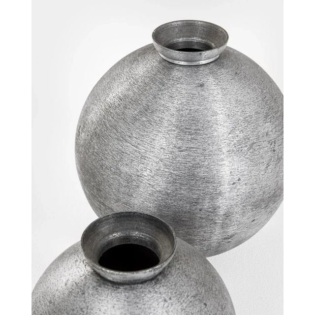 1960s Aluminum Vessels by Lorenzo Burchchiellaro for Incussa, 1960s, Set of 2 For Sale - Image 5 of 7