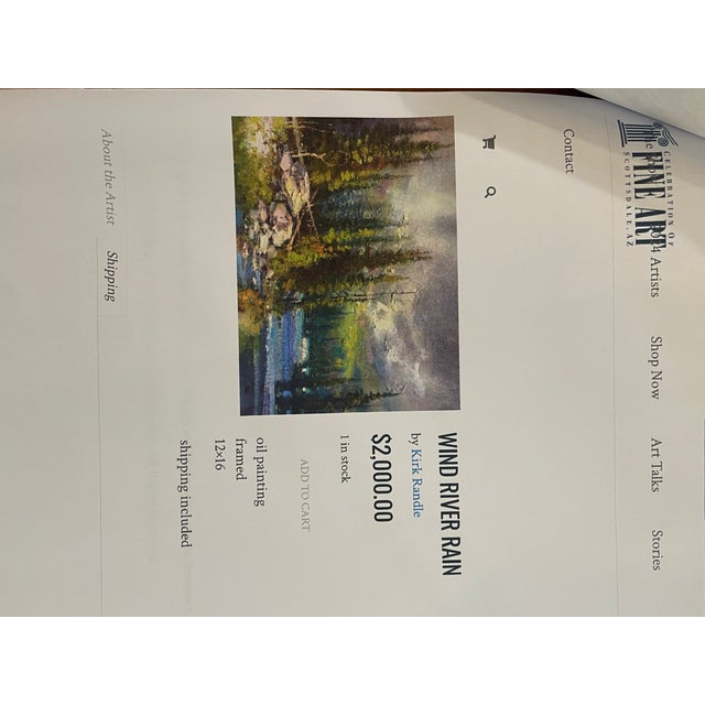 1970s Kirk Randall Painting Utah Native Artist 1952-Present, Framed For Sale - Image 5 of 10