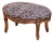 Mid-Century French Louis XV Style Walnut Footstool With Upholstered Seat For Sale