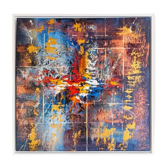 Kim Dieu, Modern Abstract Composition, Acrylic on Canvas, Framed For Sale - Image 4 of 4