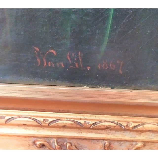 Van Lil Joseph, Self Portrait, Oil on Canvas, 1867 For Sale - Image 6 of 8