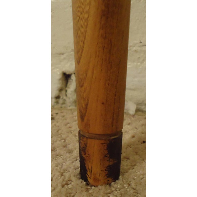 Mid Century Walnut Console Table with Marble Inserts For Sale - Image 5 of 9