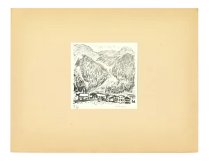 Albert Marquet, Mountains of Canton Grigioni, Lithograph, Early 20th Century