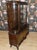 Brown Chippendale Curved Glass Display Cabinet in Walnut Burl Wood, 1930s For Sale - Image 8 of 16
