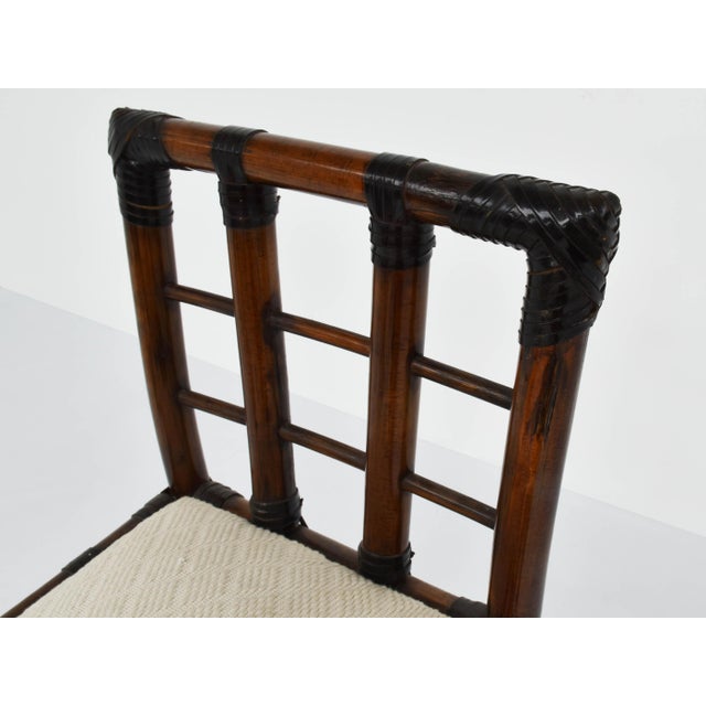 Wood Italian Mod. Brasilia Bar Stools in Malacca by Tobia & Afra Scarpa for Maxalto, 1975, Set of 3 For Sale - Image 7 of 10