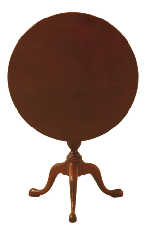 1970s Queen Anne Kittinger Historic Newport Round Mahogany Tilt Top Table