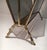 Metal 1940s Brass and faux bamboo magazine rack with tinted glass panels on each side. French For Sale - Image 7 of 10