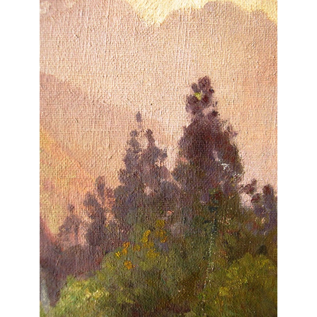 Heinrich Deuchert, Mountain Stream in the Alps, 1900s, Oil Painting on Canvas, Framed For Sale - Image 7 of 15
