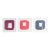Veronique Gambier Oxford Blue, Violet, Red Framed Paintings - Set of 3 For Sale