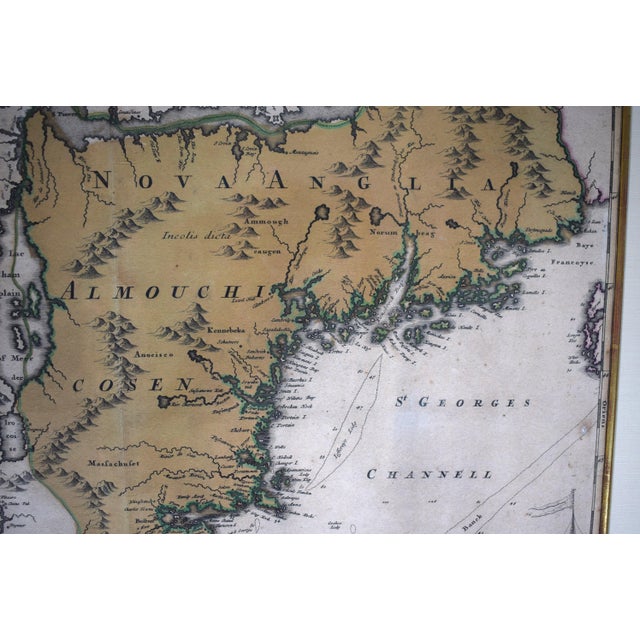 Mid 18th Century Homann, Johann Baptist (1663-1724) Nova Anglia. Septentrionali Americæ Implantata Anglorumque Coloniis Florentissima Geographice Exhibita Â Ioh For Sale - Image 5 of 7