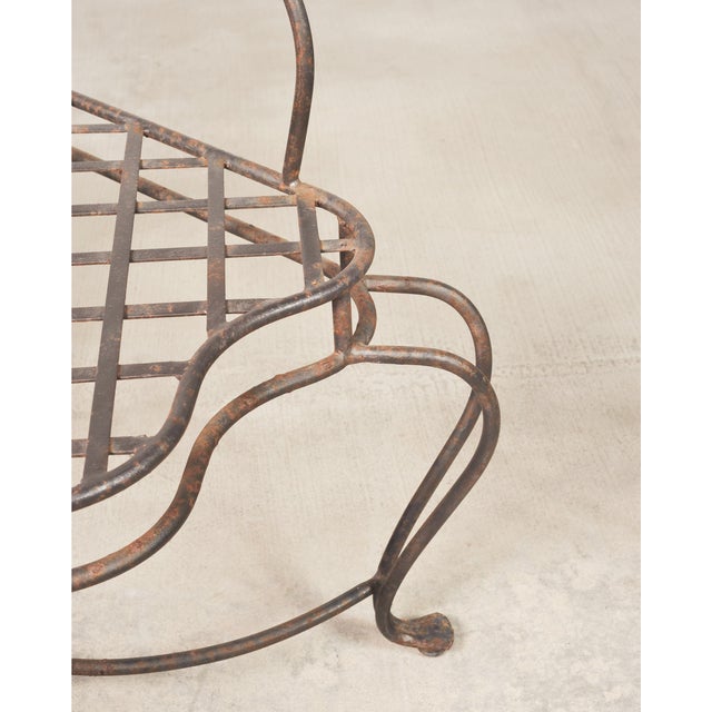 Set of Four Rose Tarlow Style Twig Iron Garden Dining Armchairs For Sale - Image 13 of 18