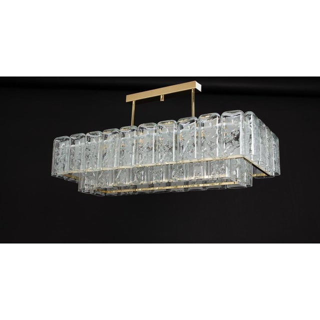 Large Ice Glass Tubes Chandelier from Doria, Germany, 1960s For Sale - Image 13 of 15