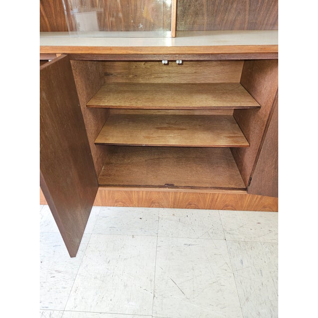 Vintage Mid-Century Japanese Teak Hutch | the Ultimate Home Bar For Sale - Image 12 of 18