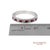 14k (585) Solid White Gold Natural Diamond and Ruby Half Band Ring, Size 6.5 For Sale - Image 9 of 11