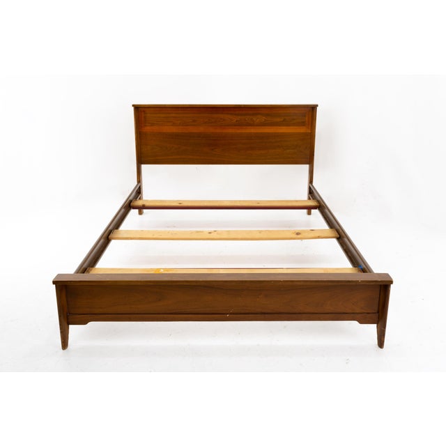 Harmony House MidCentury Walnut Full Headboard and Footboard Chairish