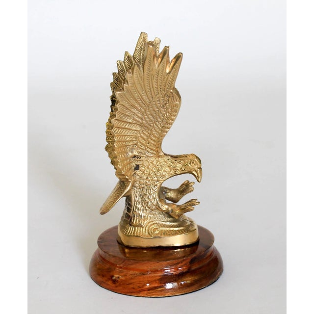 Vintage Brass Eagle Sculpture For Sale - Image 9 of 9