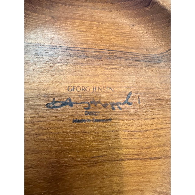 Large 1960’s Henning Koppel Teak Bowl for Georg Jensen For Sale - Image 9 of 10