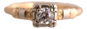 Two Tone Illusion Head Engagement Ring
