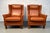 Mid-Century Modern Pair of Mid-Century Modern Danish Leather Chairs by Wiels Møbler For Sale - Image 3 of 17